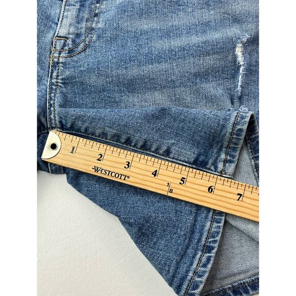 Lucky Brand Womens Size 4 Waist 29" The Roll Up Denim Shorts Mid-Rise Distressed - Picture 9 of 16